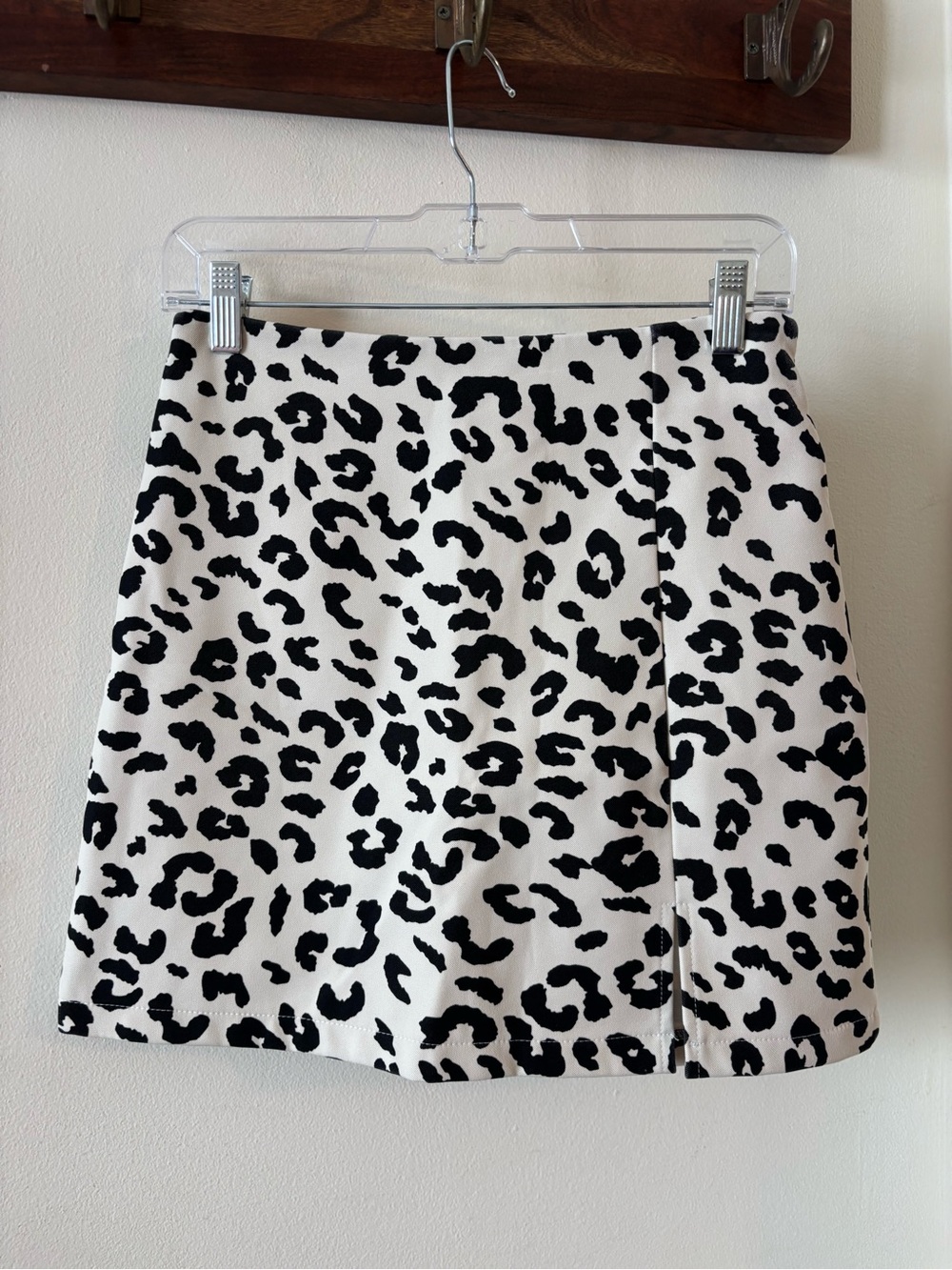 Leopard print mini pencil skirt - M